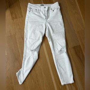 J.Crew High Rise White Jeans